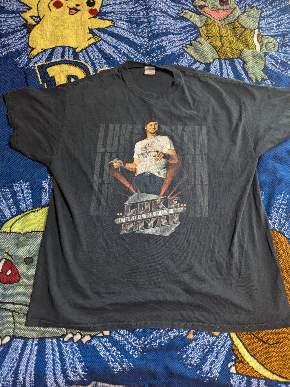 Luke Bryan That's My Kinda Night Tour 2014 Black T-Shirt sz XL